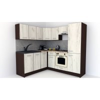 Bucatarie de Colt GENA NEW 7 ST. 180-210, Cu Corp de Cuptor, Wenge / Decor K001